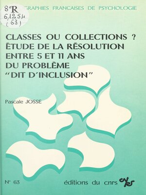 cover image of Classes ou collections ?